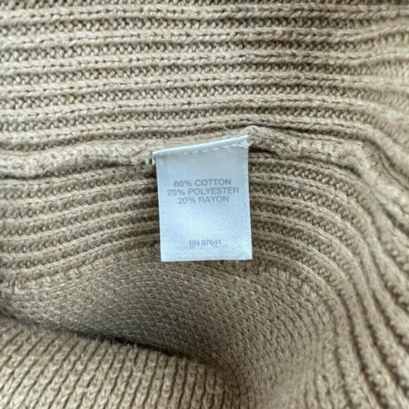 J.Jill Cardigan Women's Sz XSP Brown Tan Cable Knitted Rib Trim Button Front - Picture 10 of 10